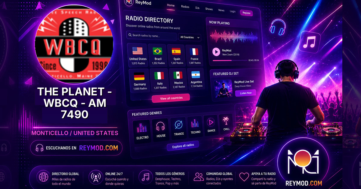 The Planet - WBCQ - AM 7490 Banner