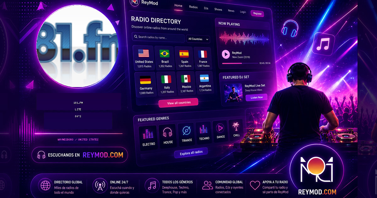 181.FM Lite 80's Banner