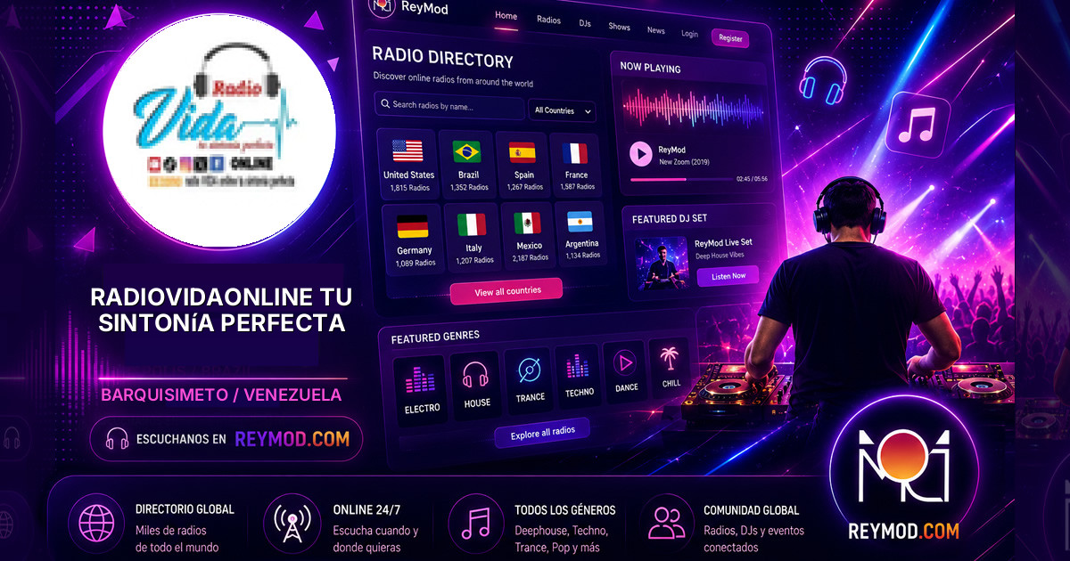 Radiovidaonline tu sintonía perfecta Banner
